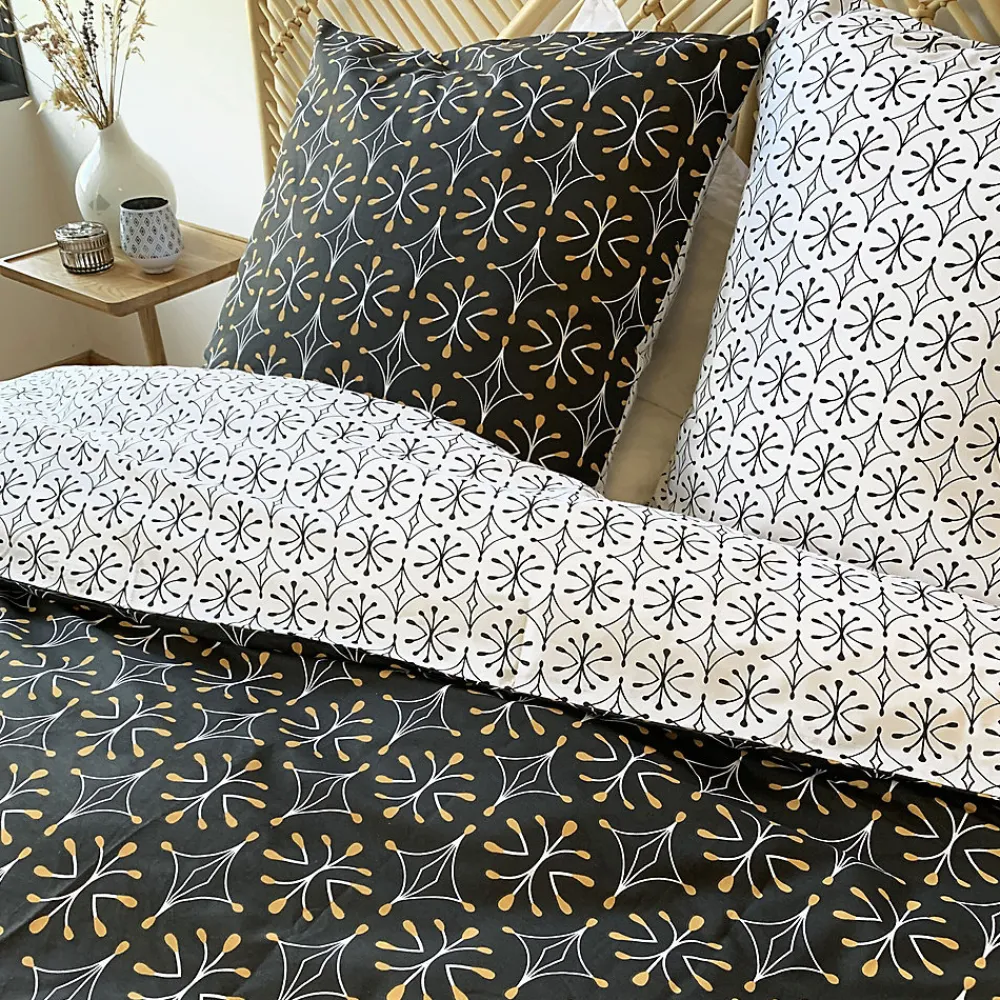 Parure de lit 140x200 cm coton biologique WAG Noir>Linnea Best