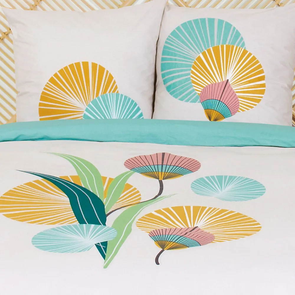 Parure de lit 240x220 cm coton GANA Vert>Linnea Discount