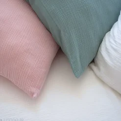 Linnea Parure de lit 140x200 cm double gaze de coton GAZGAZ blanc 2 pièces* Parure De Lit