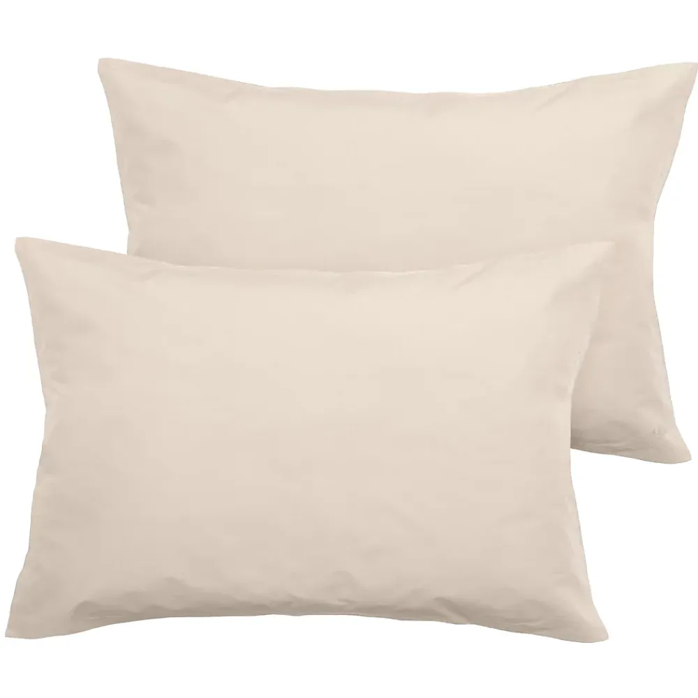 Linnea Parure de lit 280x240 cm et taie 50x70 cm percale MANOIR blanc Naturel* Parure De Lit