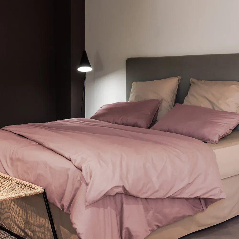 Linnea Parure de lit 240x220 cm et 65x65 cm coton lavé PALACE rose 3 pièces* Parure De Lit