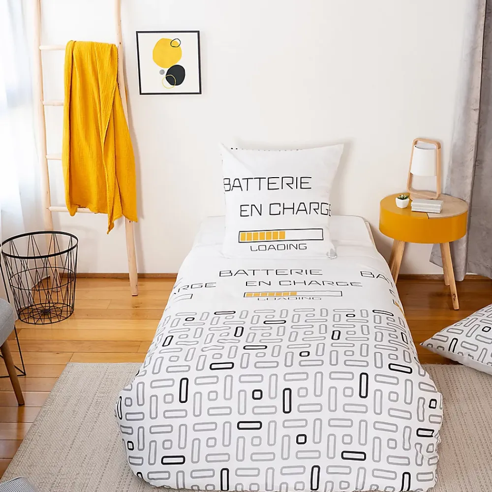 Linnea Parure de lit 140x200 cm microfibre LOADING blanc 2 pièces* Parure De Lit