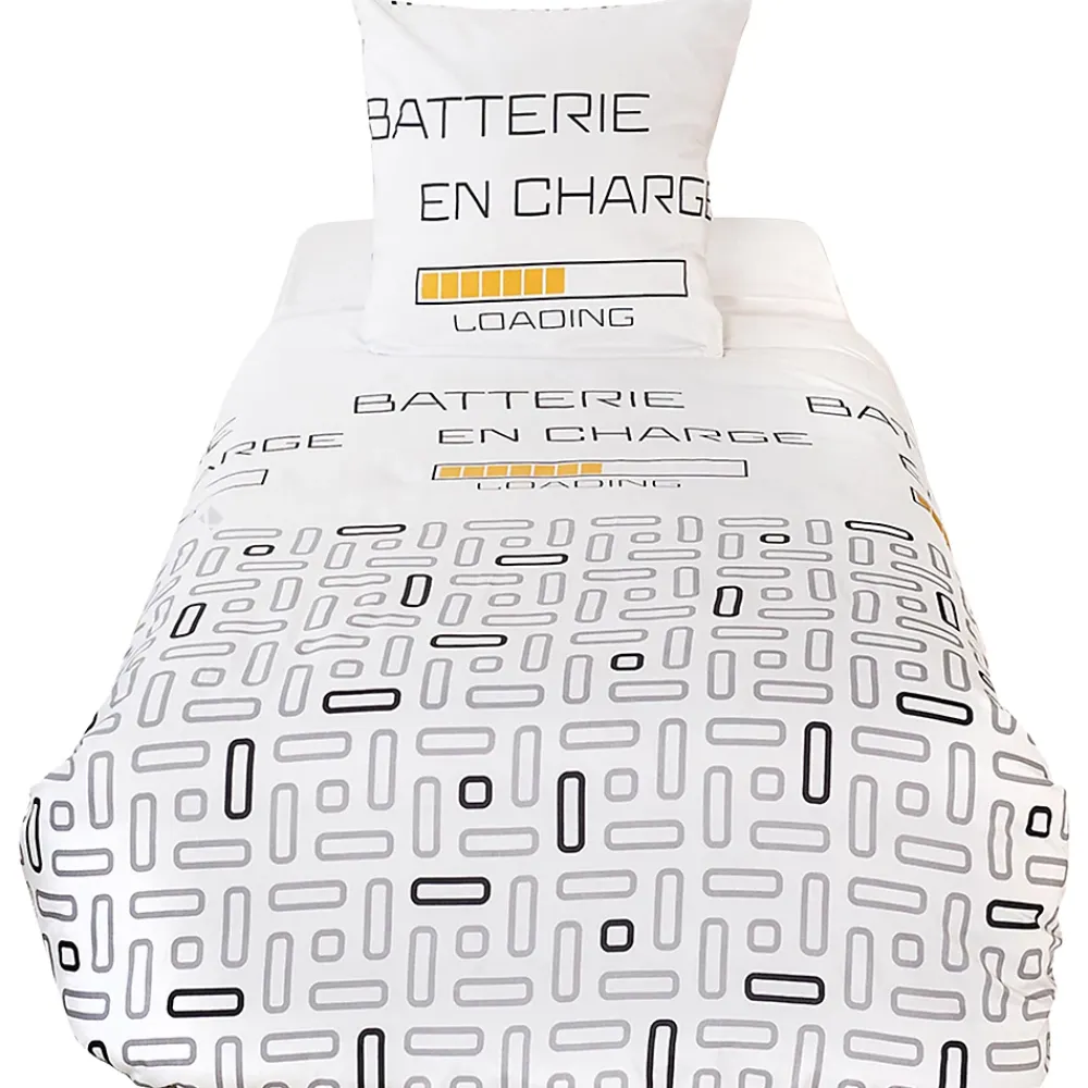 Linnea Parure de lit 140x200 cm microfibre LOADING blanc 2 pièces* Parure De Lit