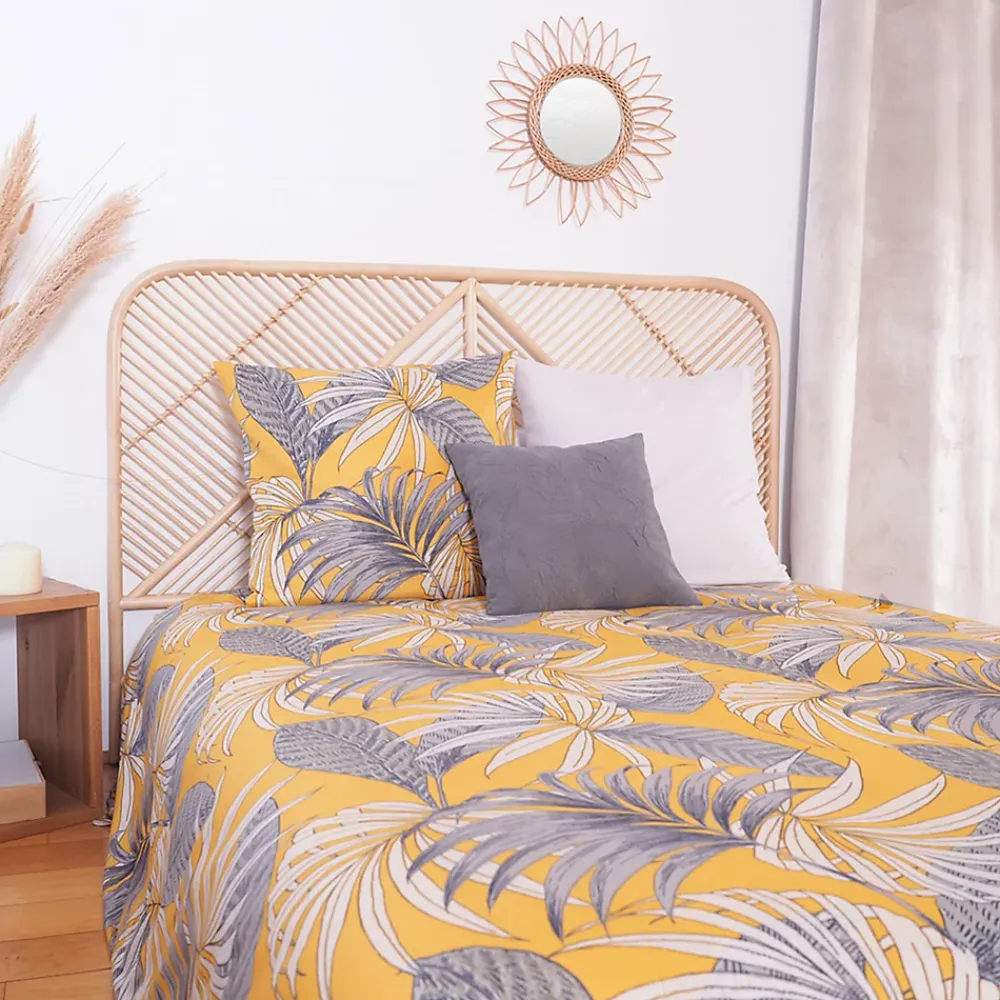 Linnea Parure de lit 240x220 cm Microfibre 50% recyclée AQUILIE Jaune 3 pièces* Parure De Lit