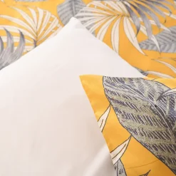Linnea Parure de lit 240x220 cm Microfibre 50% recyclée AQUILIE Jaune 3 pièces* Parure De Lit