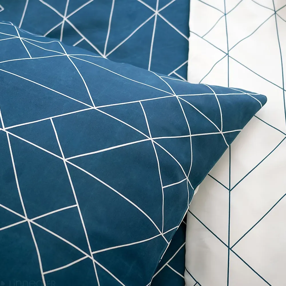 Linnea Parure de lit 240x220 cm microfibre LIST bleu 3 pièces* Parure De Lit
