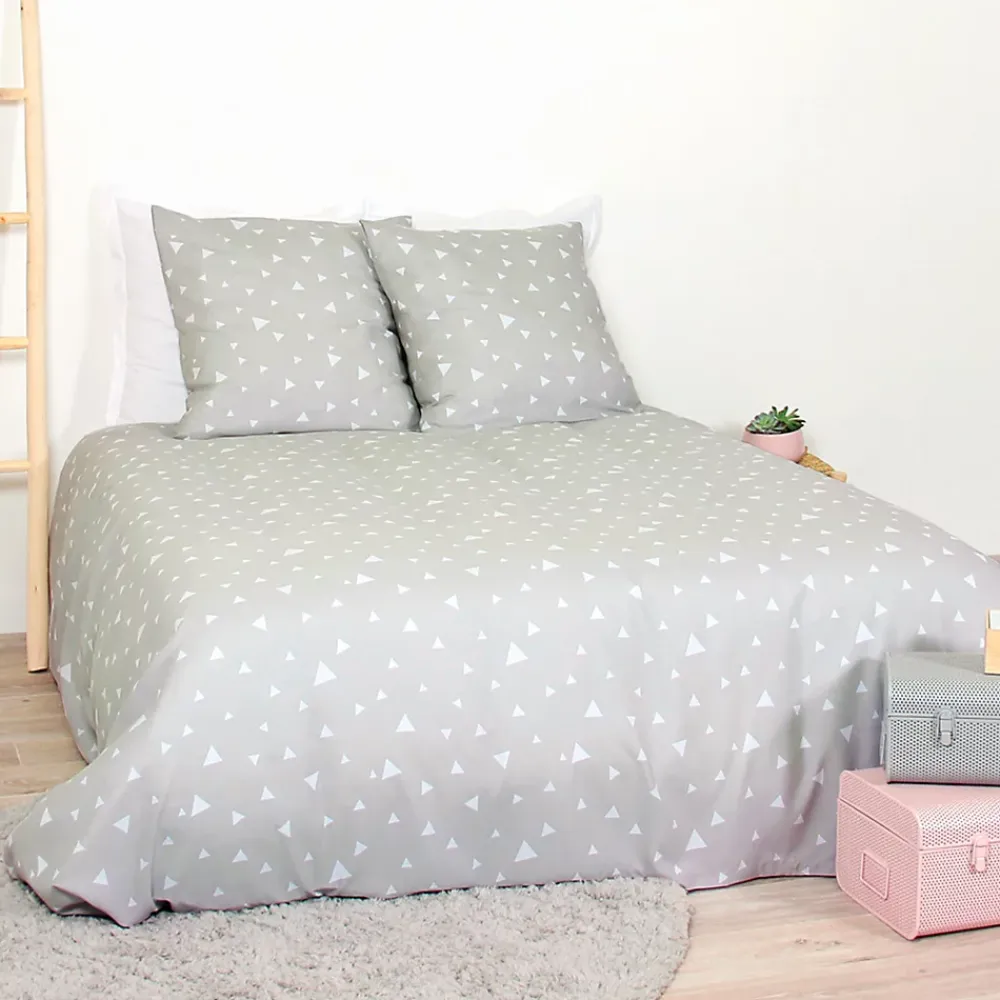 Linnea Parure de lit 240x220 cm microfibre PISA gris Perle* Parure De Lit