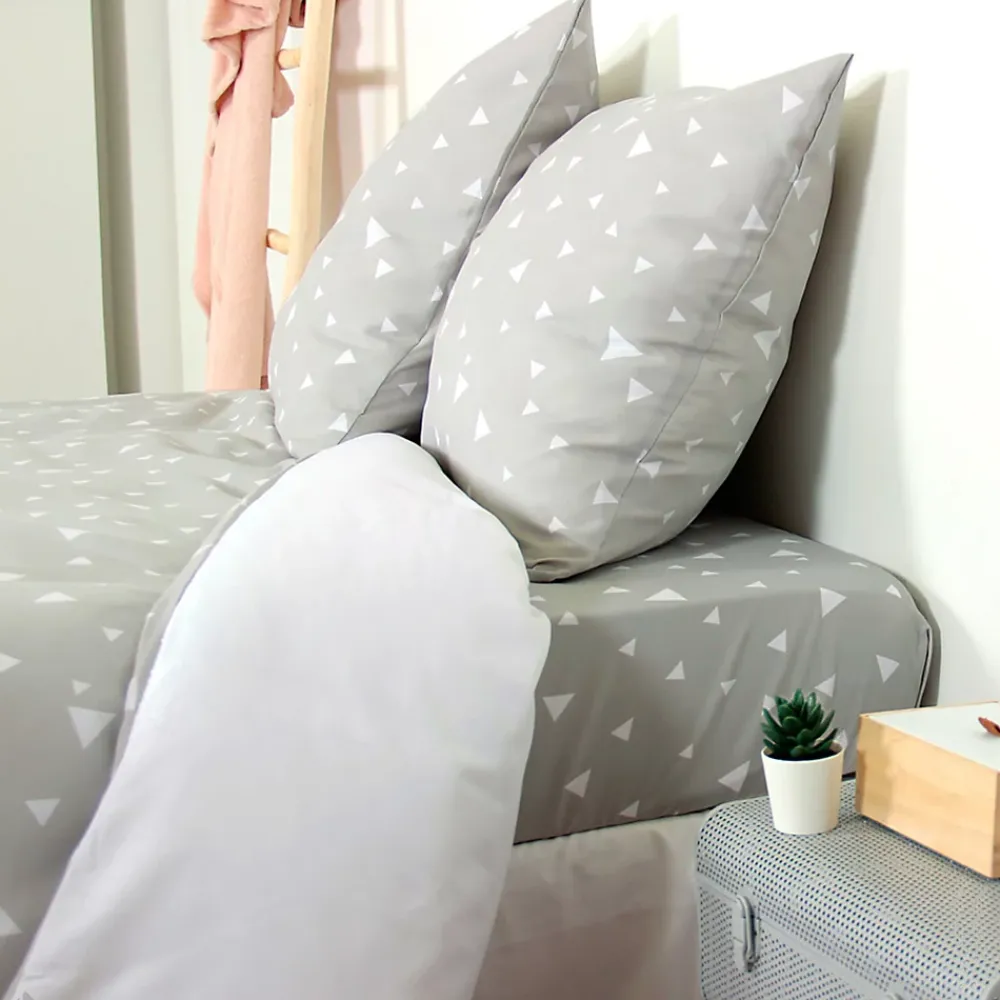 Linnea Parure de lit 240x220 cm microfibre PISA gris Perle* Parure De Lit