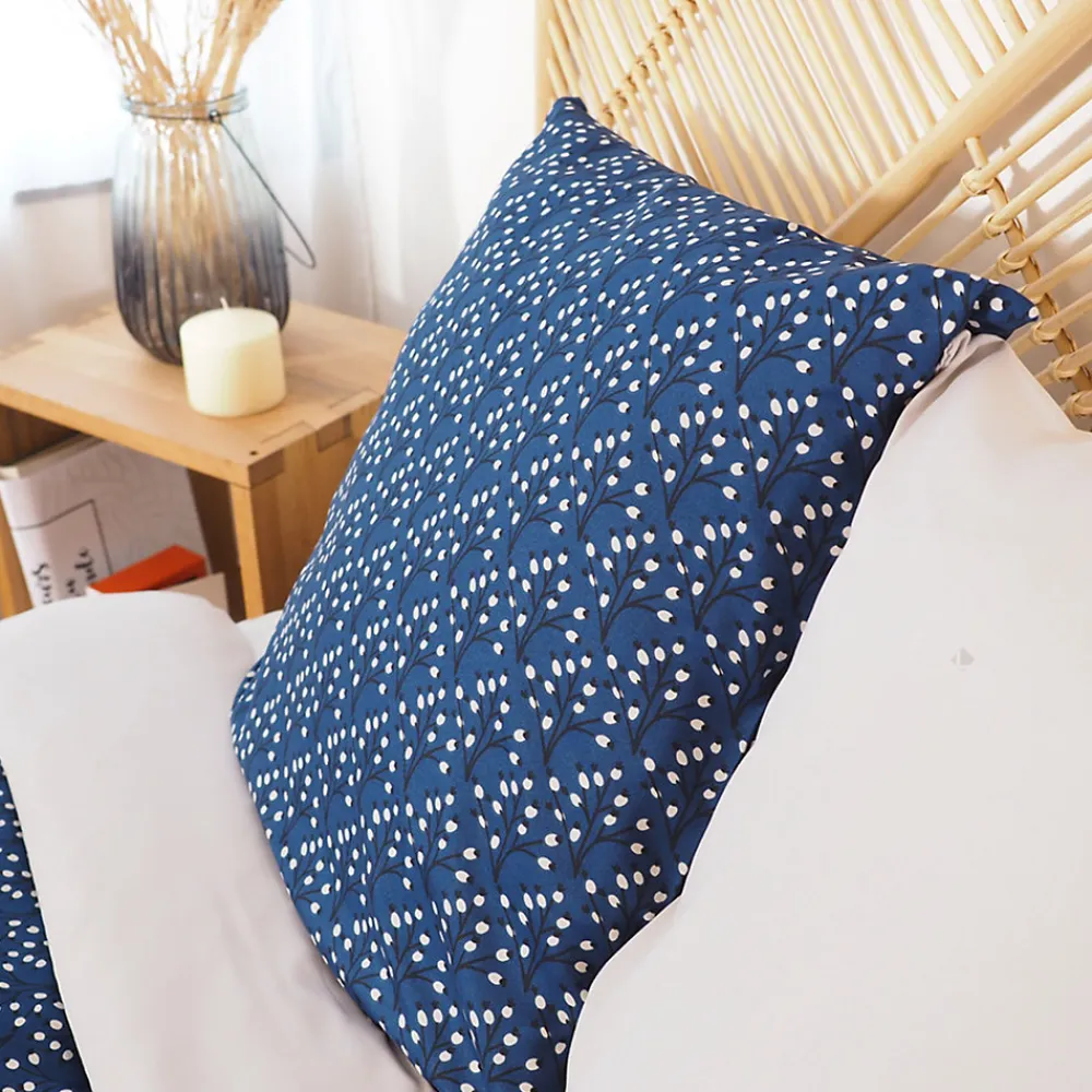 Parure de lit 240x220 cm Microfibre 50% recyclée FLENA Bleu 3 pièces>Linnea Best