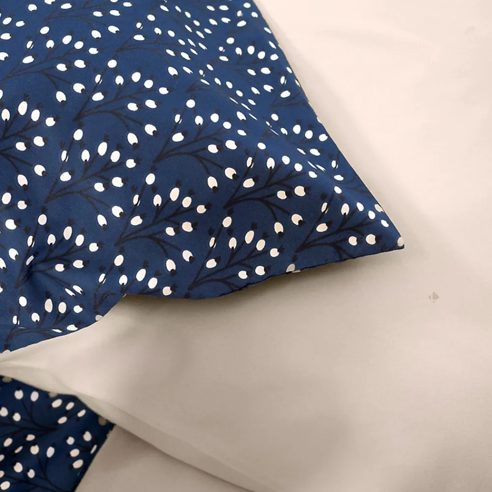 Parure de lit 240x220 cm Microfibre 50% recyclée FLENA Bleu 3 pièces>Linnea Best