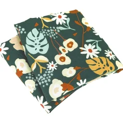 Parure de lit 260x240 cm microfibre CUEILLETTE vert 3 pièces><noscript><img width=