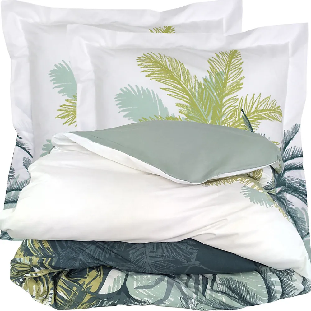 Parure de lit 240x220 cm percale coton TRINIDAD mousson>Linnea New