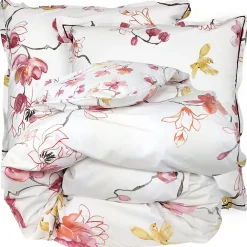 Parure de lit 240x220 cm percale coton ELISA Rose 3 pièces>Linnea New