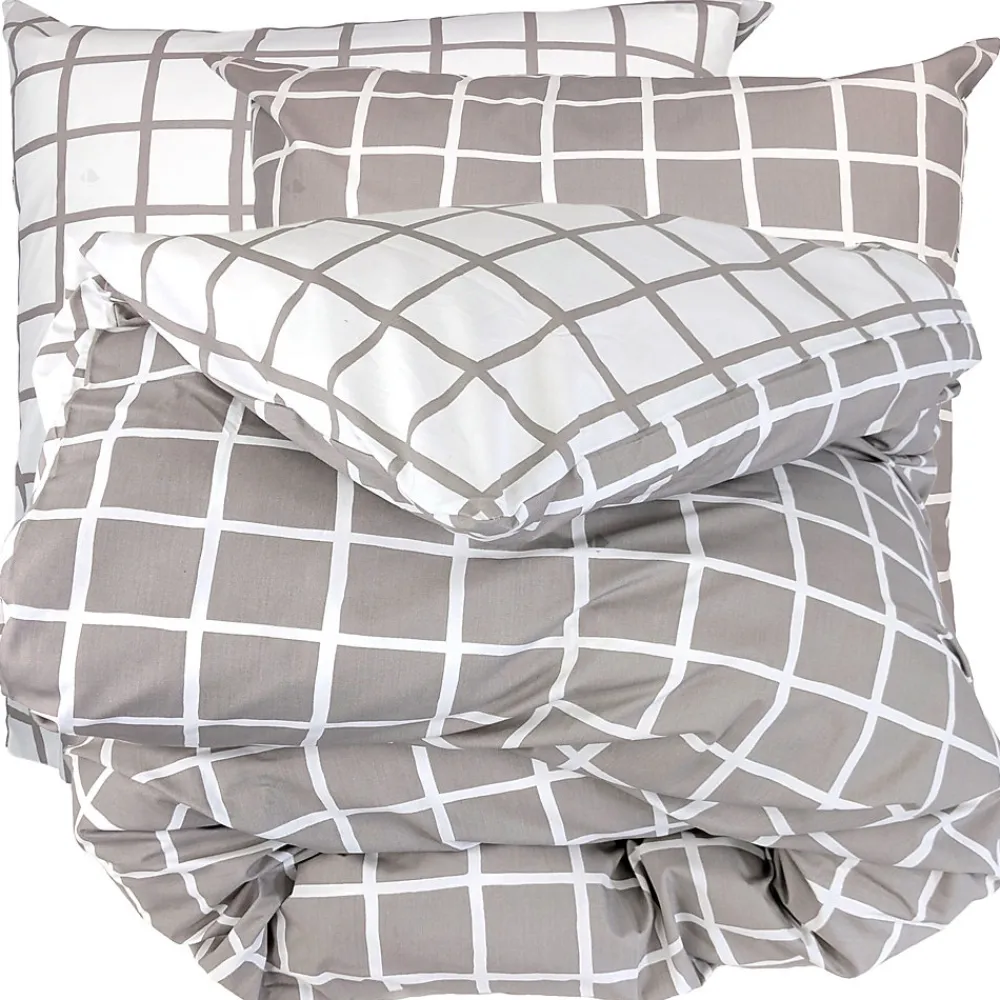 Parure de lit 200x200 cm percale coton DDM MAX Gris 3 pièces>Linnea Hot