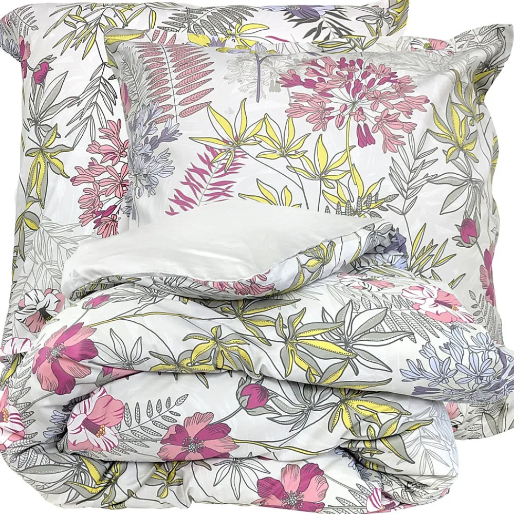 Parure de lit 280x240 cm satin de coton ANAÏS multicolore 3 pièces>Linnea Sale