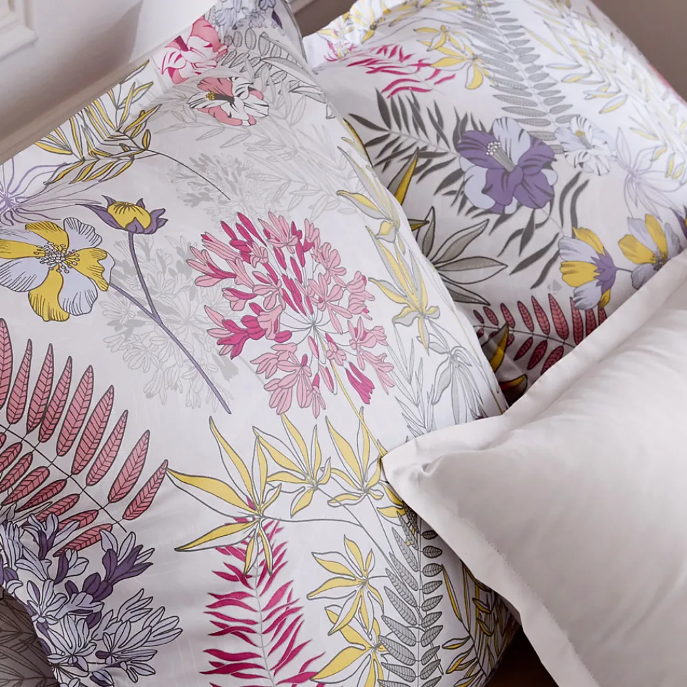 Parure de lit 200x200 cm satin de coton ANAÏS multicolore 3 pièces taies 50x70 cm>Linnea Hot