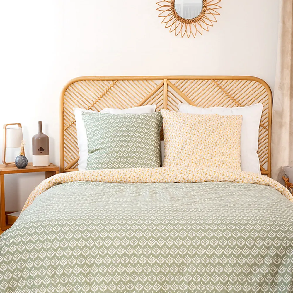 Parure de lit 240x220 cm Satin de coton ORIENT Vert 3 pièces>Linnea Sale