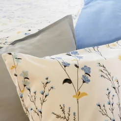 Parure de lit 240x220 cm Satin de coton FANILLE Blanc 3 pièces><noscript><img width=