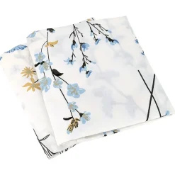 Parure de lit 240x220 cm Satin de coton FANILLE Blanc 3 pièces><noscript><img width=