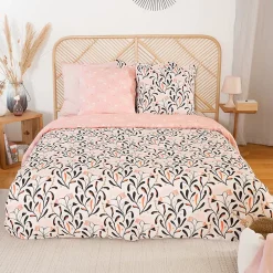 Linnea Parure de lit 260x240 cm Satin de coton JOY Rose 3 pièces* Parure De Lit