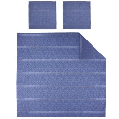 Parure de lit 240x220 cm Satin de coton VENDOME Bleu foncé>Linnea Best