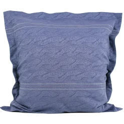 Parure de lit 240x220 cm Satin de coton VENDOME Bleu foncé><noscript><img width=
