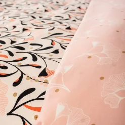 Parure de lit 240x220 cm Satin de coton JOY Rose 3 pièces><noscript><img width=