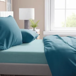Linnea Parure de lit 240x220 cm satin de coton SAPRI vert céladon 3 pièces* Parure De Lit
