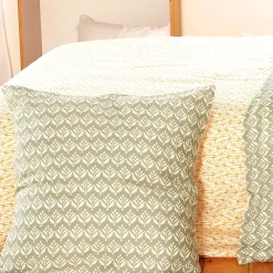 Linnea Parure de lit 260x240 cm Satin de coton ORIENT Vert 3 pièces* Parure De Lit
