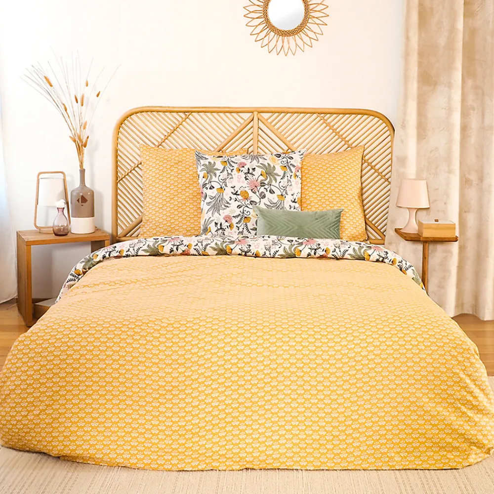 Parure de lit 240x220 cm Satin de coton WAYAN Vert 3 pièces>Linnea Clearance