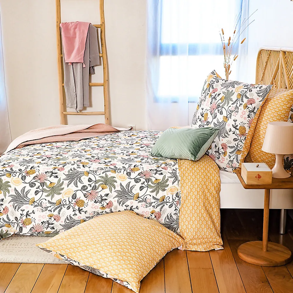 Parure de lit 240x220 cm Satin de coton WAYAN Vert 3 pièces>Linnea Clearance