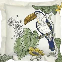 Parure de lit 280x240 cm 65x65 cm coton TOCO vert 3 pièces><noscript><img width=