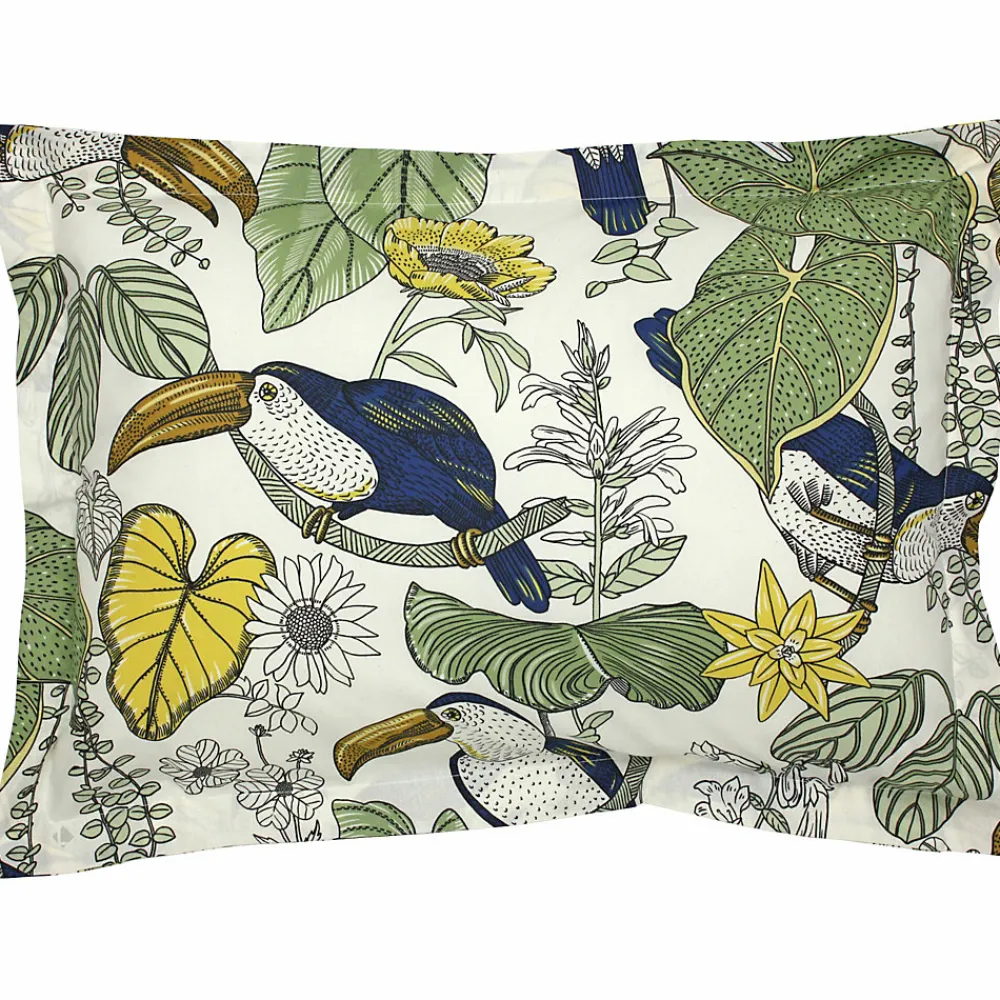 Parure de lit 260x240 cm 50x70 cm coton TOCO vert 3 pièces>Linnea New