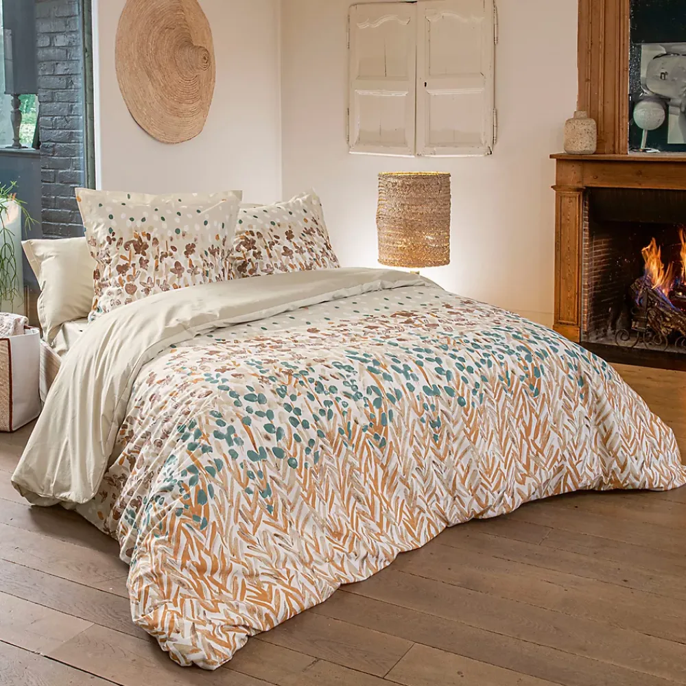 Linnea Parure de lit 280x240 cm 65x65 cm coton ÉVASION pêche 3 pièces* Parure De Lit