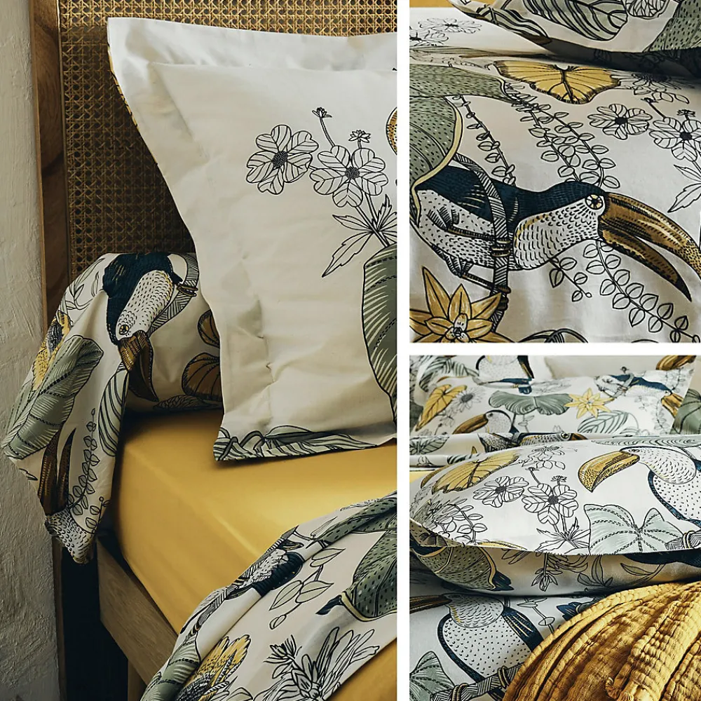 Parure de lit 200x200 cm 65x65 cm coton TOCO vert 3 pièces>Linnea Hot