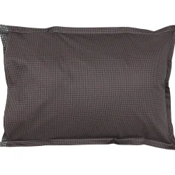Parure de lit 200x200 cm 50x70 cm en satin de coton ENZO noir><noscript><img width=