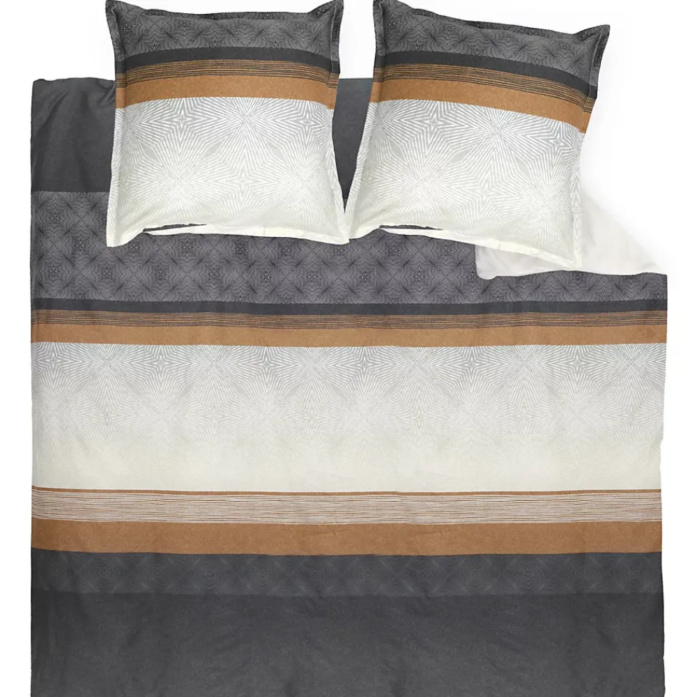 Linnea Parure de lit 200x200 cm 50x70 cm en satin de coton TIAGO noir* Parure De Lit