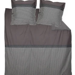Parure de lit 300x240 cm 50x70 cm en satin de coton ENZO noir>Linnea Best
