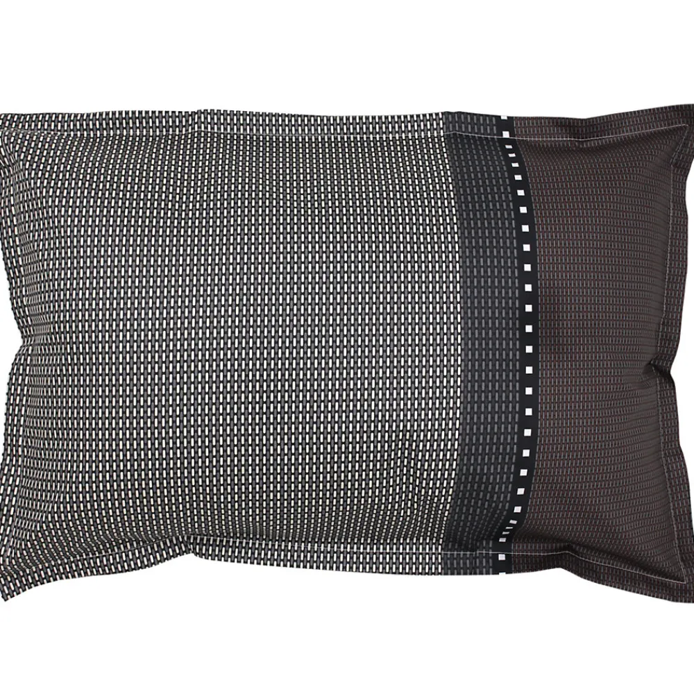 Parure de lit 300x240 cm 50x70 cm en satin de coton ENZO noir>Linnea Best