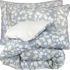 Linnea Parure de lit 280x240 cm 50x70 cm percale de coton LISON Gris 3 pièces* Parure De Lit