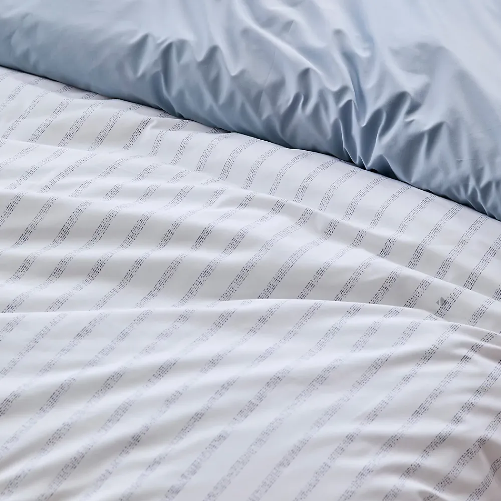 Linnea Parure de lit 280x240 cm 50x70 cm percale GABY bleu Baltique 3 pièces* Parure De Lit