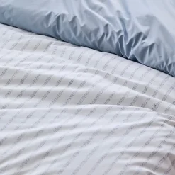 Linnea Parure de lit 260x240 cm 50x70 cm percale GABY bleu Baltique 3 pièces* Parure De Lit