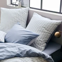 Linnea Parure de lit 260x240 cm 50x70 cm percale GABY bleu Baltique 3 pièces* Parure De Lit