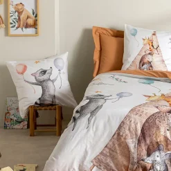Linnea Parure de lit 200x200 cm 65x65 cm percale de coton TIPI blanc 3 pièces* Parure De Lit