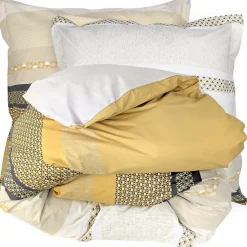 Linnea Parure de lit 260x240 cm 65x65 cm percale coton MARLOW Miel 3 pièces* Parure De Lit