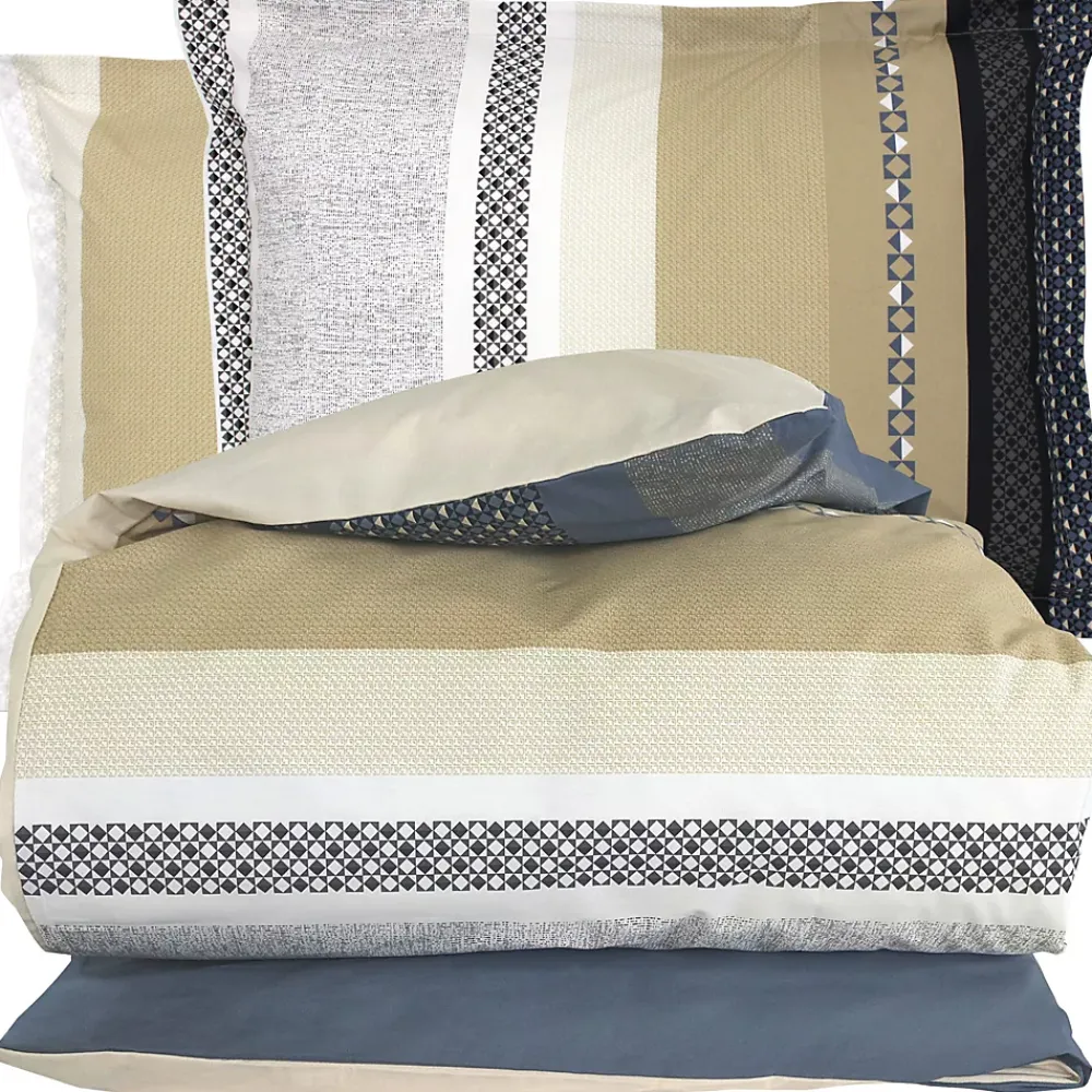 Linnea Parure de lit 280x240 cm 50x70 cm percale coton MARLOW acier* Parure De Lit