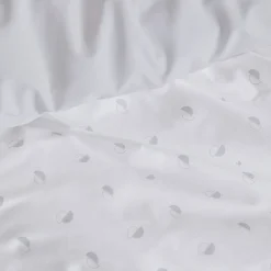 Parure de lit 200x200 cm 50x70 cm percale ALEX gris Nuage 3 pièces><noscript><img width=