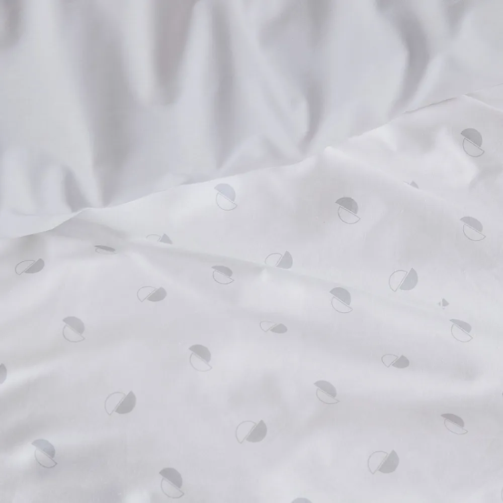 Parure de lit 200x200 cm 50x70 cm percale ALEX gris Nuage 3 pièces>Linnea Clearance