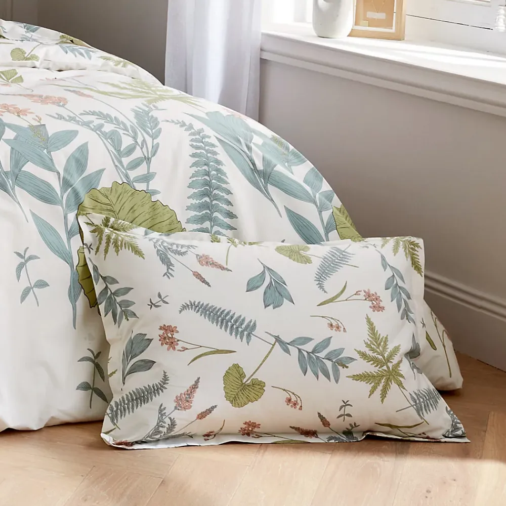 Linnea Parure de lit 260x240 cm 50x70 cm percale de coton FÉERIE Blanc sauge* Parure De Lit