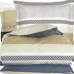 Linnea Parure de lit 260x240 cm 65x65 cm percale coton MARLOW acier* Parure De Lit